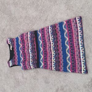 Hutch Anthropologie Woven Sleeveless Sheath Dress Pink Blue Black Cream Size 8